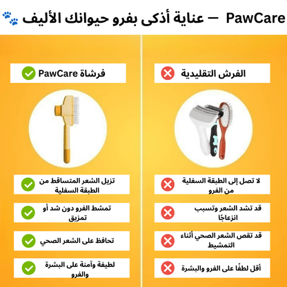 🐾   فرشاة لإزالة شعر الحيوانات من  قطتي